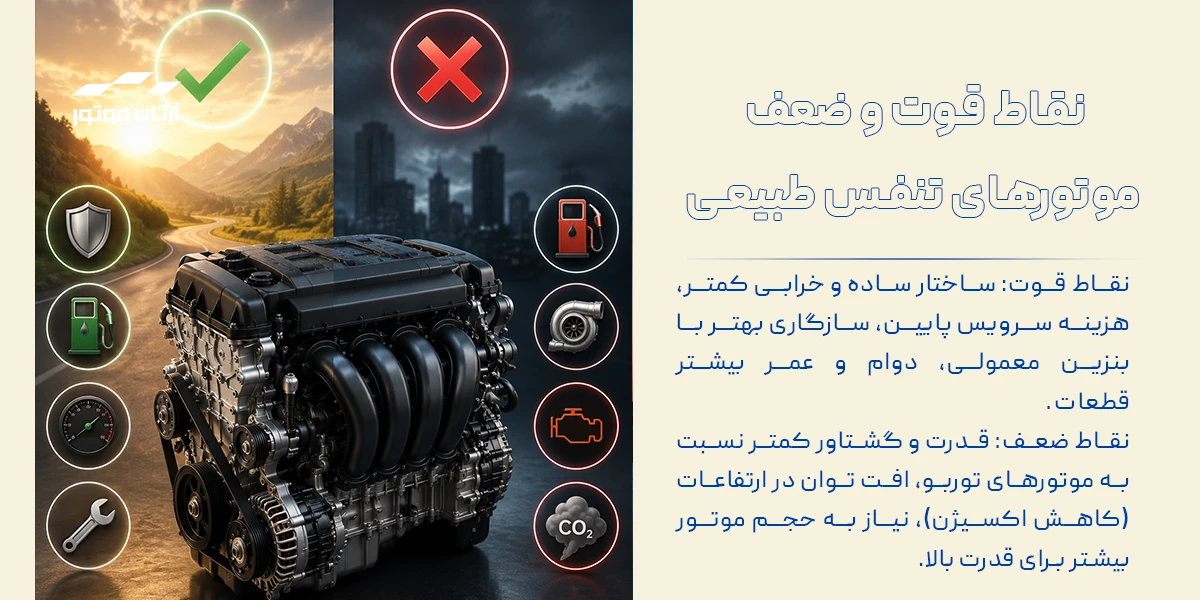 نقاط قوت و ضعف موتورهای تنفس طبیعی